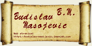 Budislav Mašojević vizit kartica